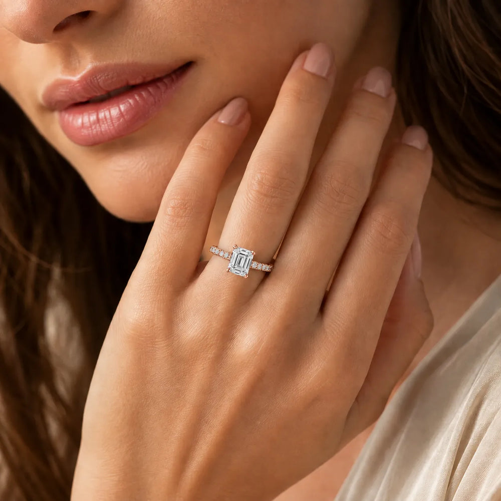 Classic Pavé Accent Engagement Ring