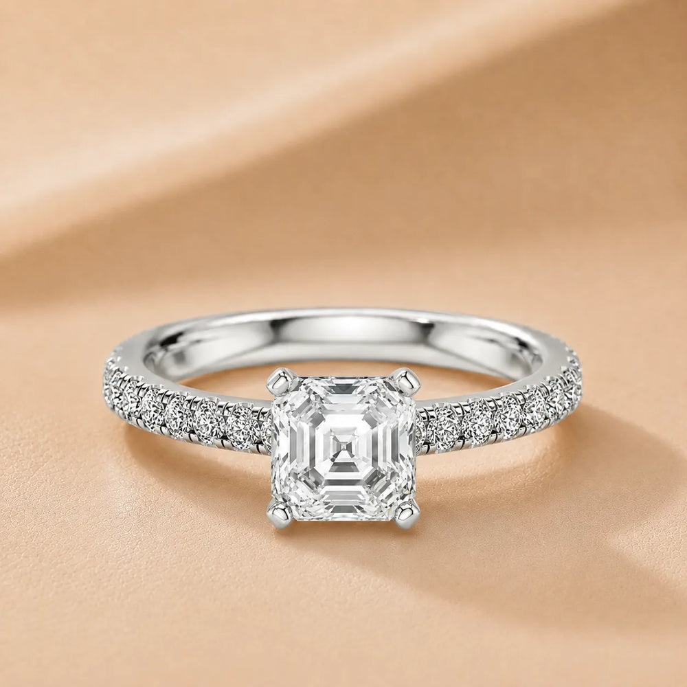 Classic Pavé Accent Engagement Ring