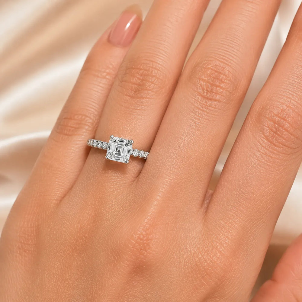 Classic Pavé Accent Engagement Ring