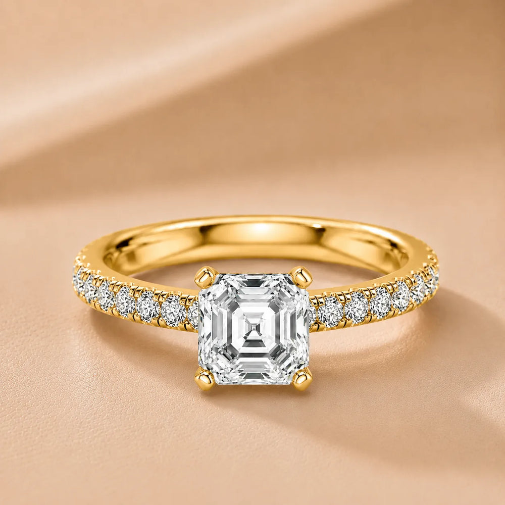Classic Pavé Accent Engagement Ring