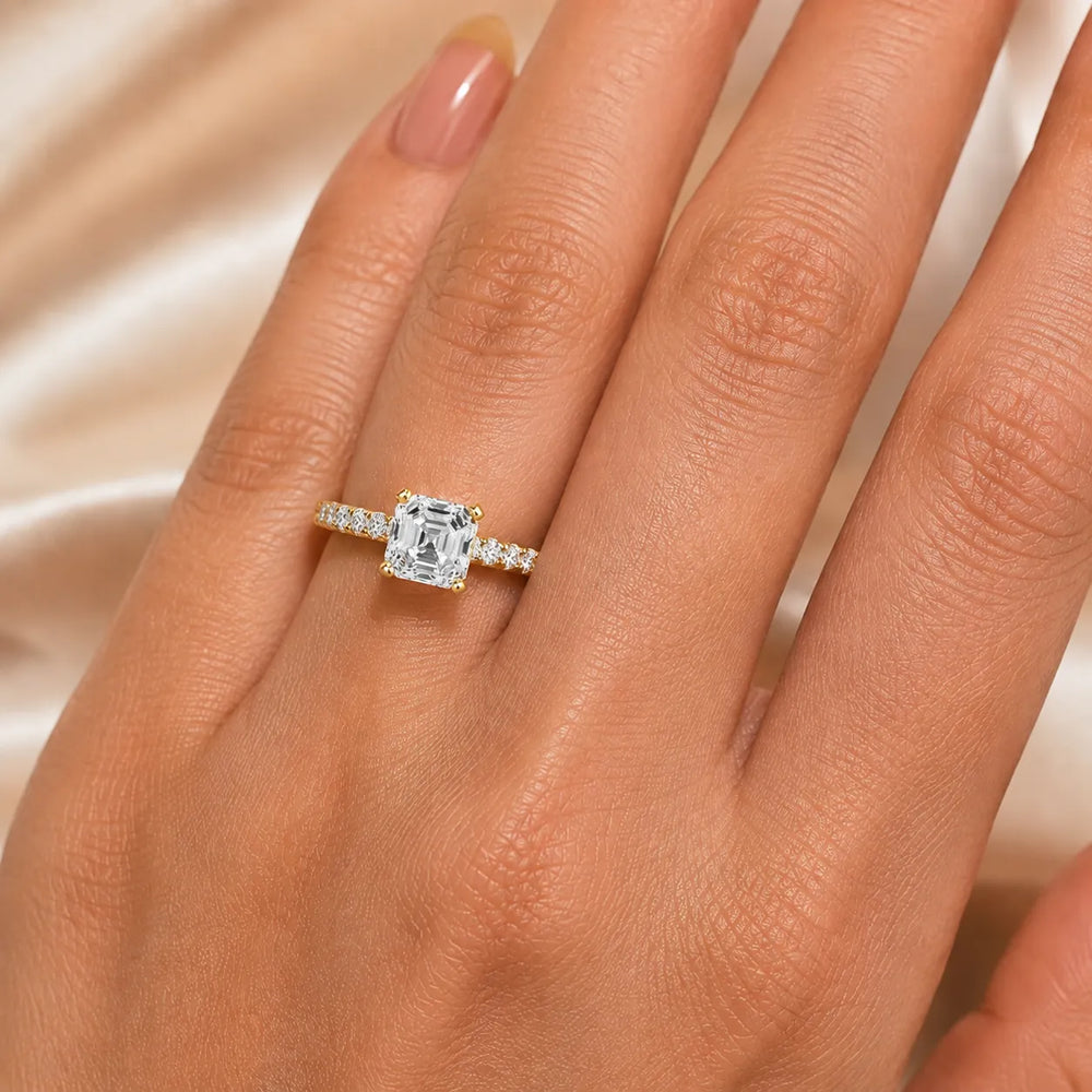 Classic Pavé Accent Engagement Ring