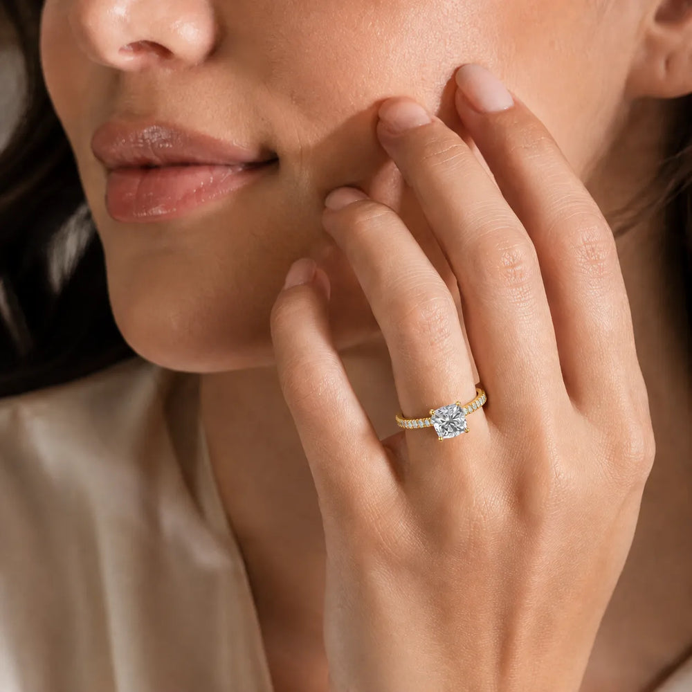 Classic Pavé Accent Engagement Ring