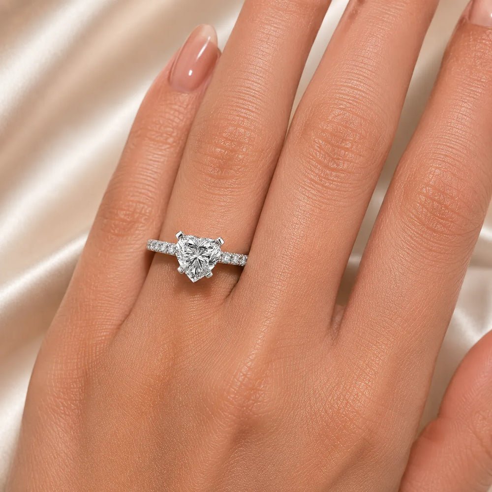 Classic Pavé Accent Engagement Ring