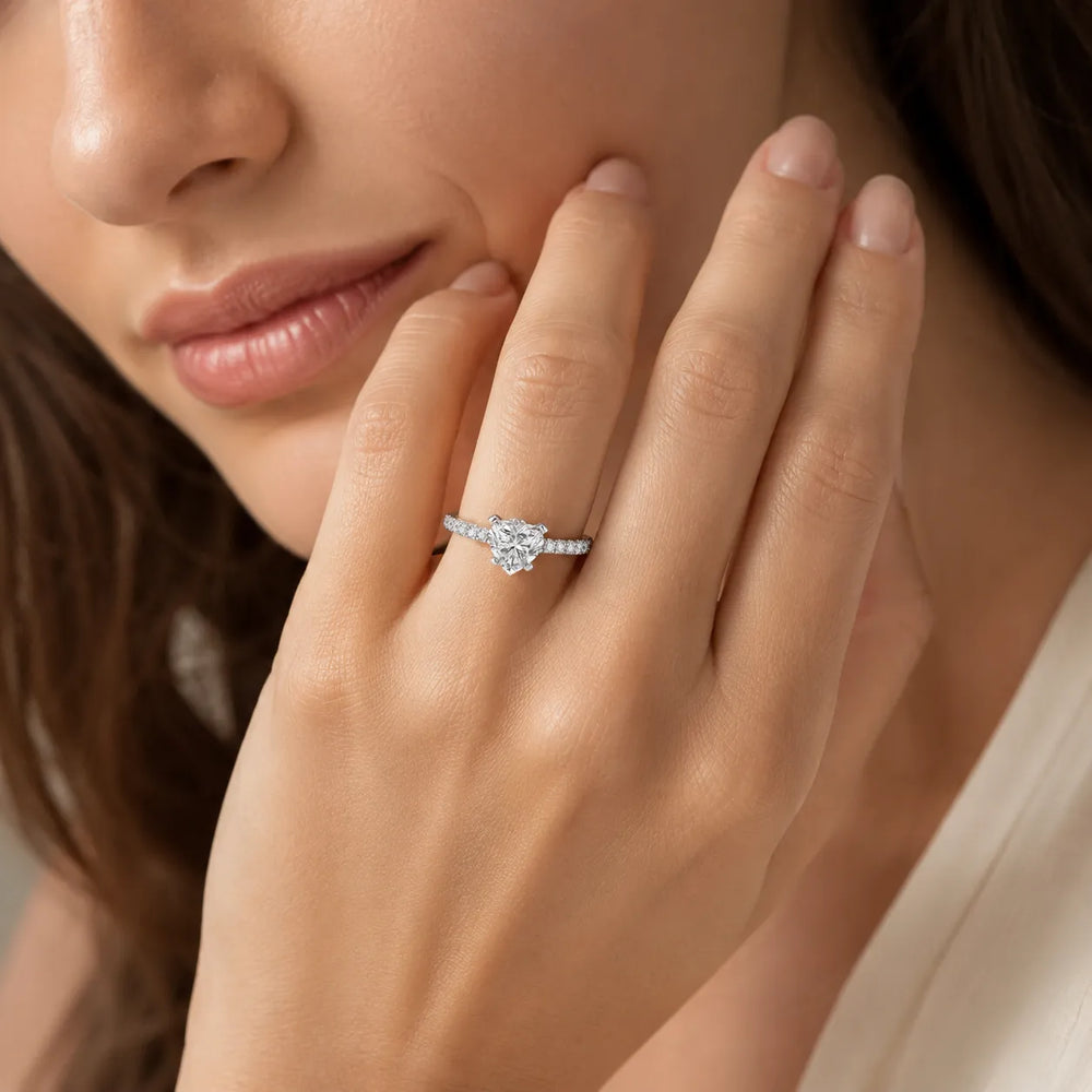 Classic Pavé Accent Engagement Ring