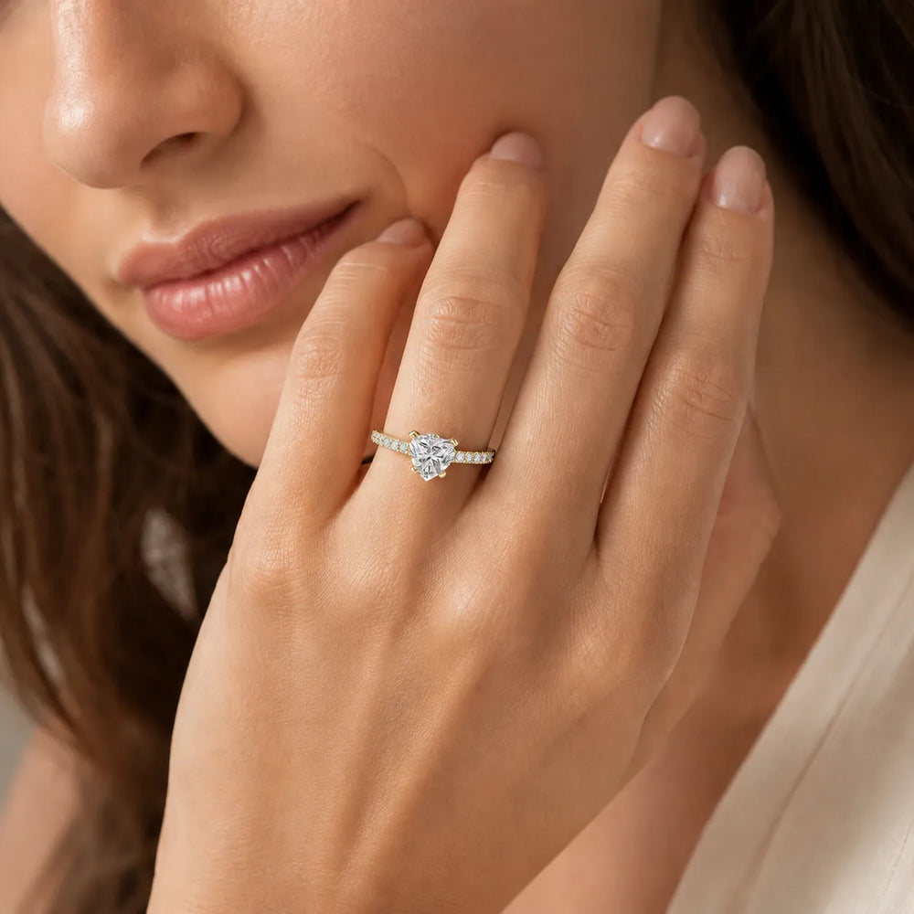 Classic Pavé Accent Engagement Ring