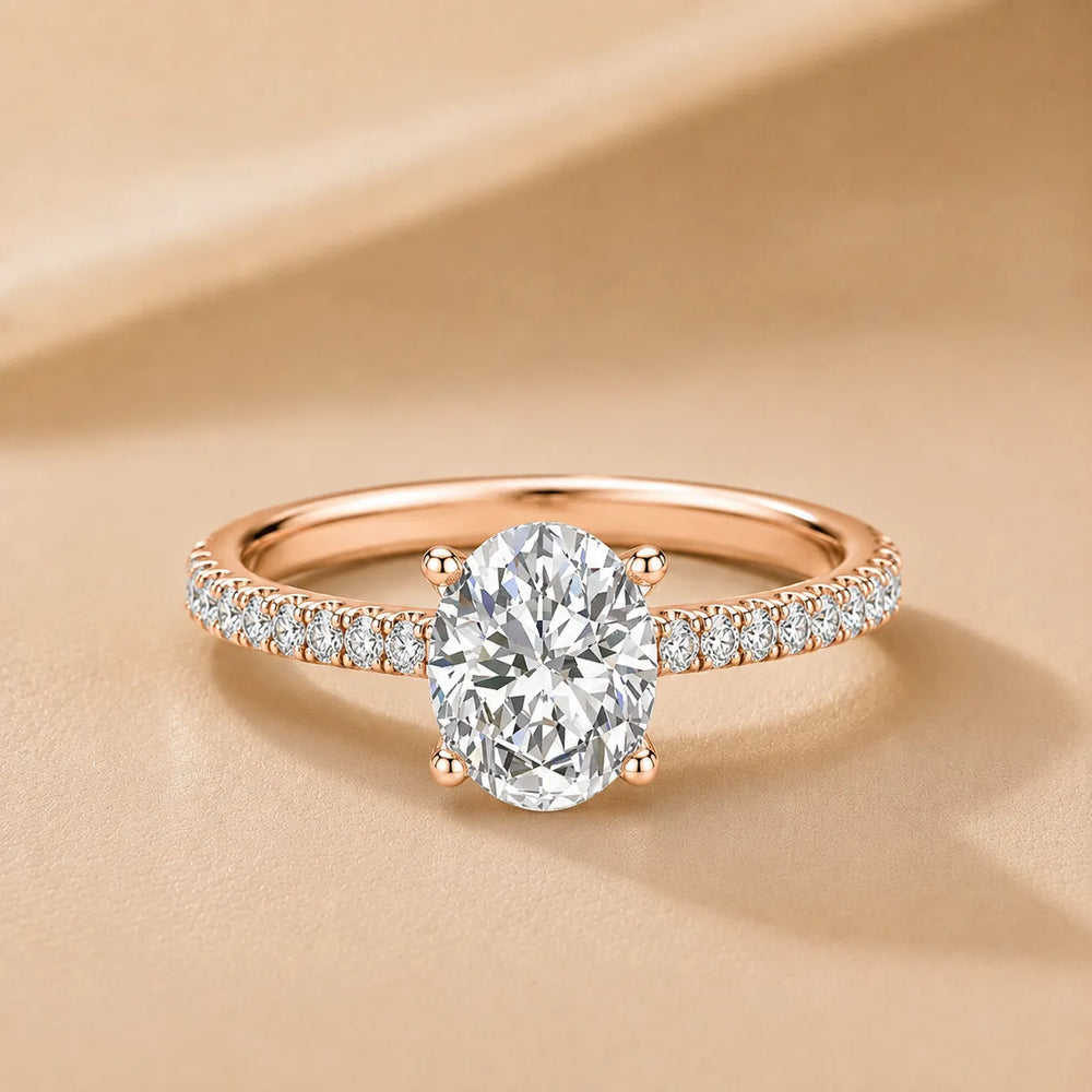 Classic Pavé Accent Engagement Ring