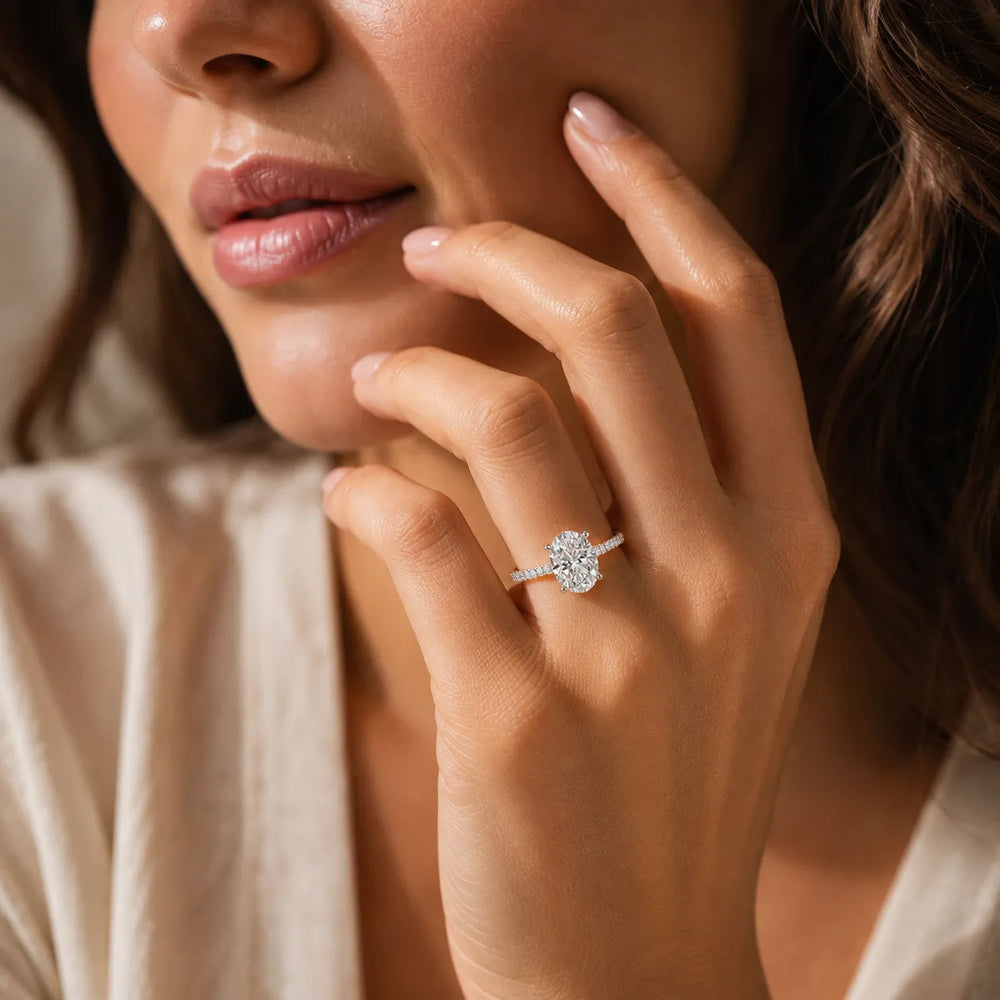 Classic Pavé Accent Engagement Ring