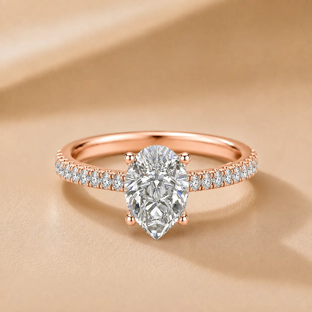 Classic Pavé Accent Engagement Ring