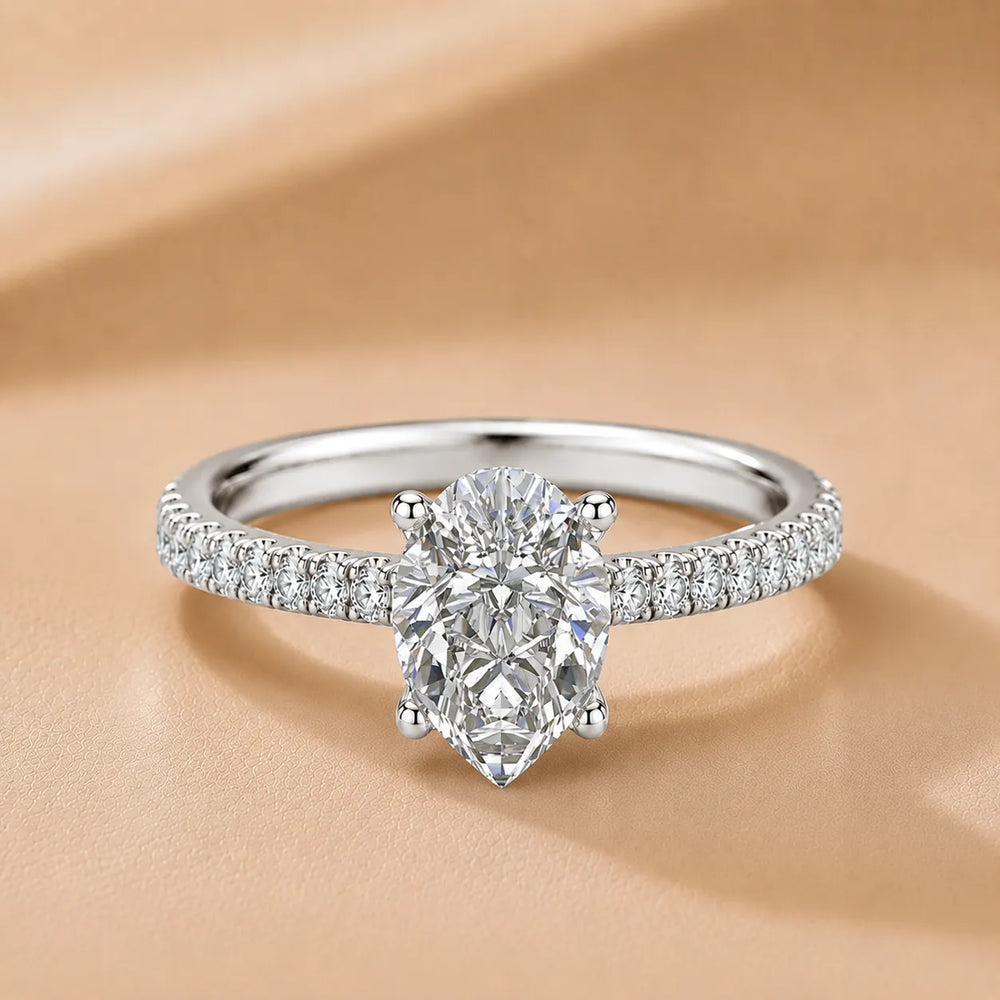 Classic Pavé Accent Engagement Ring
