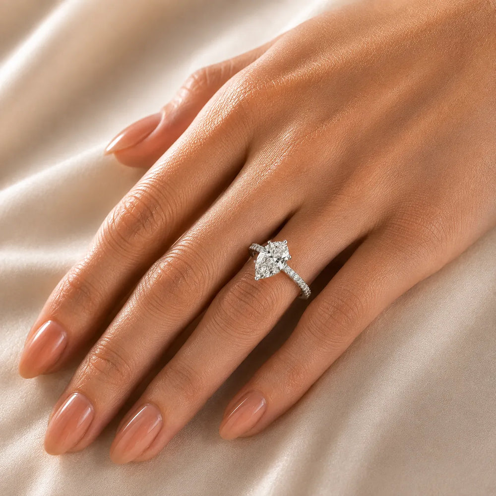 Classic Pavé Accent Engagement Ring