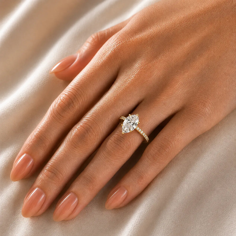Classic Pavé Accent Engagement Ring