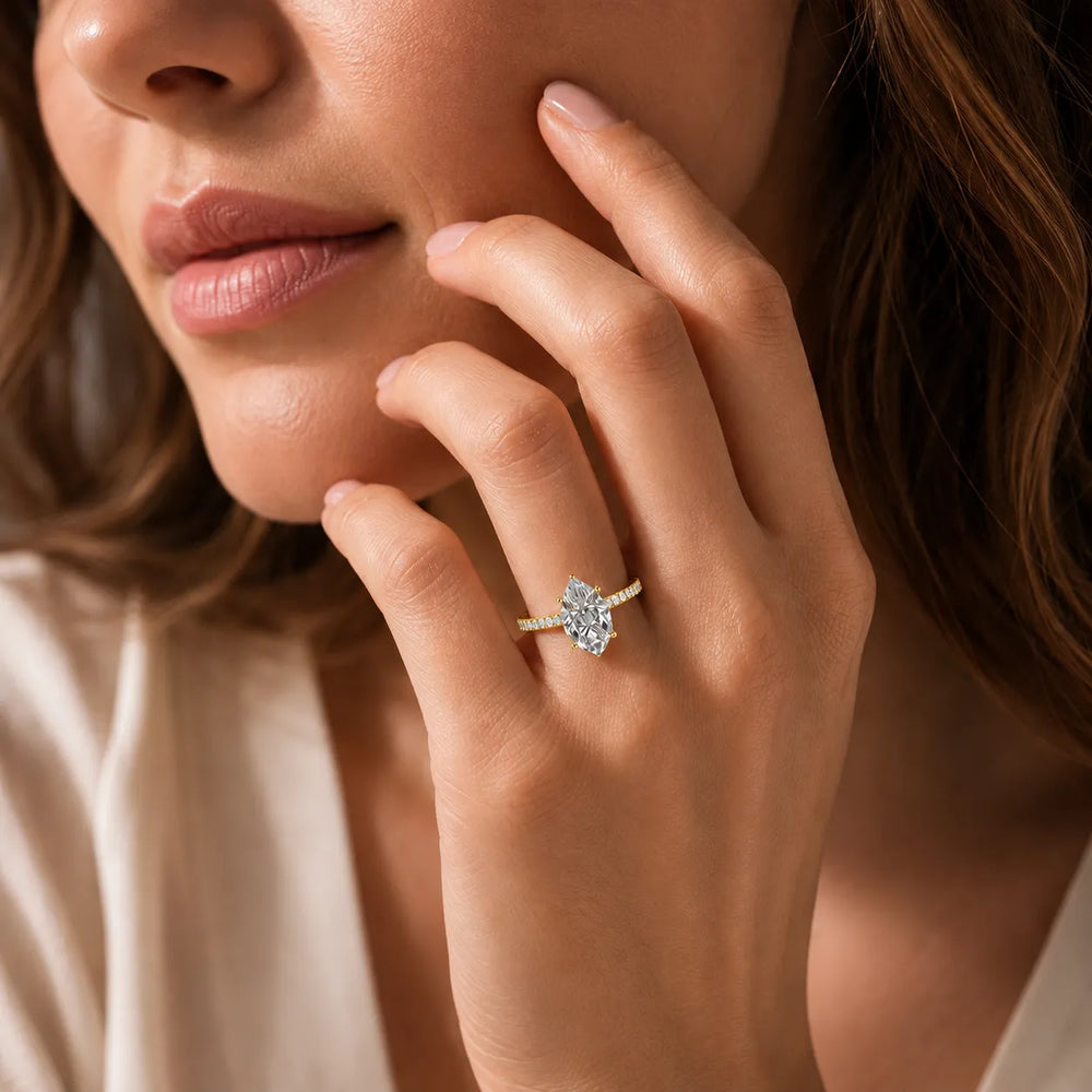 Classic Pavé Accent Engagement Ring