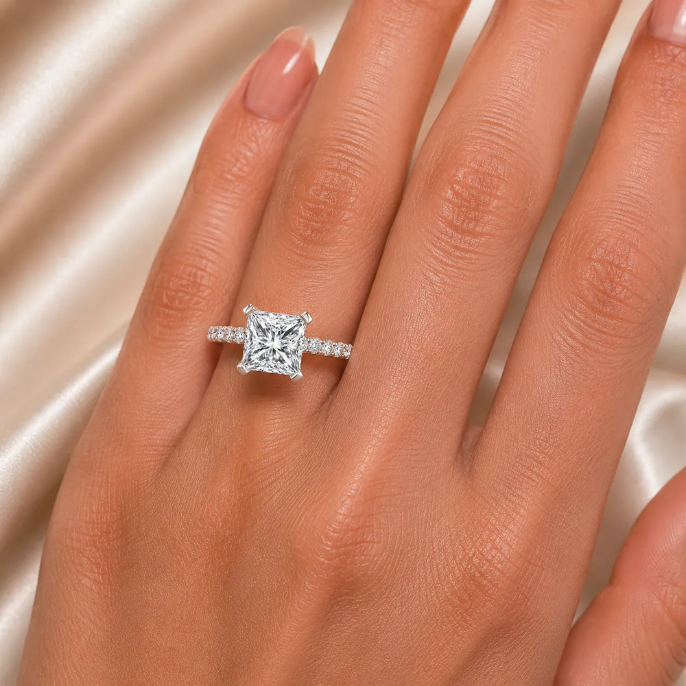 Classic Pavé Accent Engagement Ring
