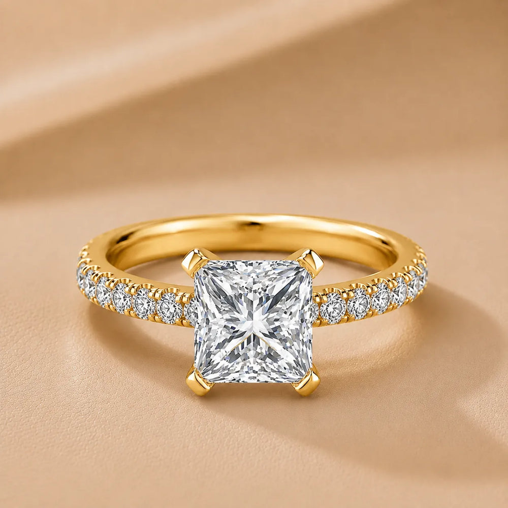 Classic Pavé Accent Engagement Ring