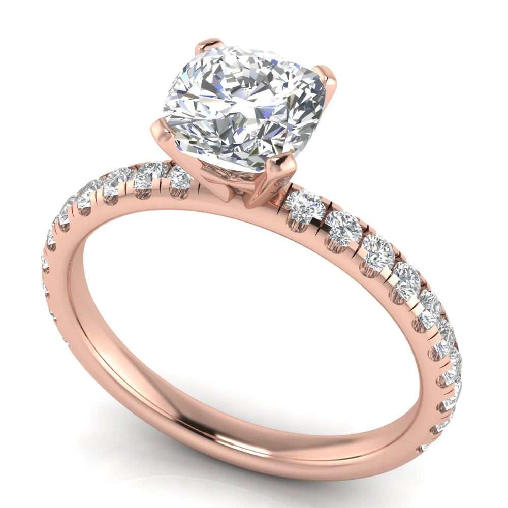 Classic Pavé Accent Engagement Ring