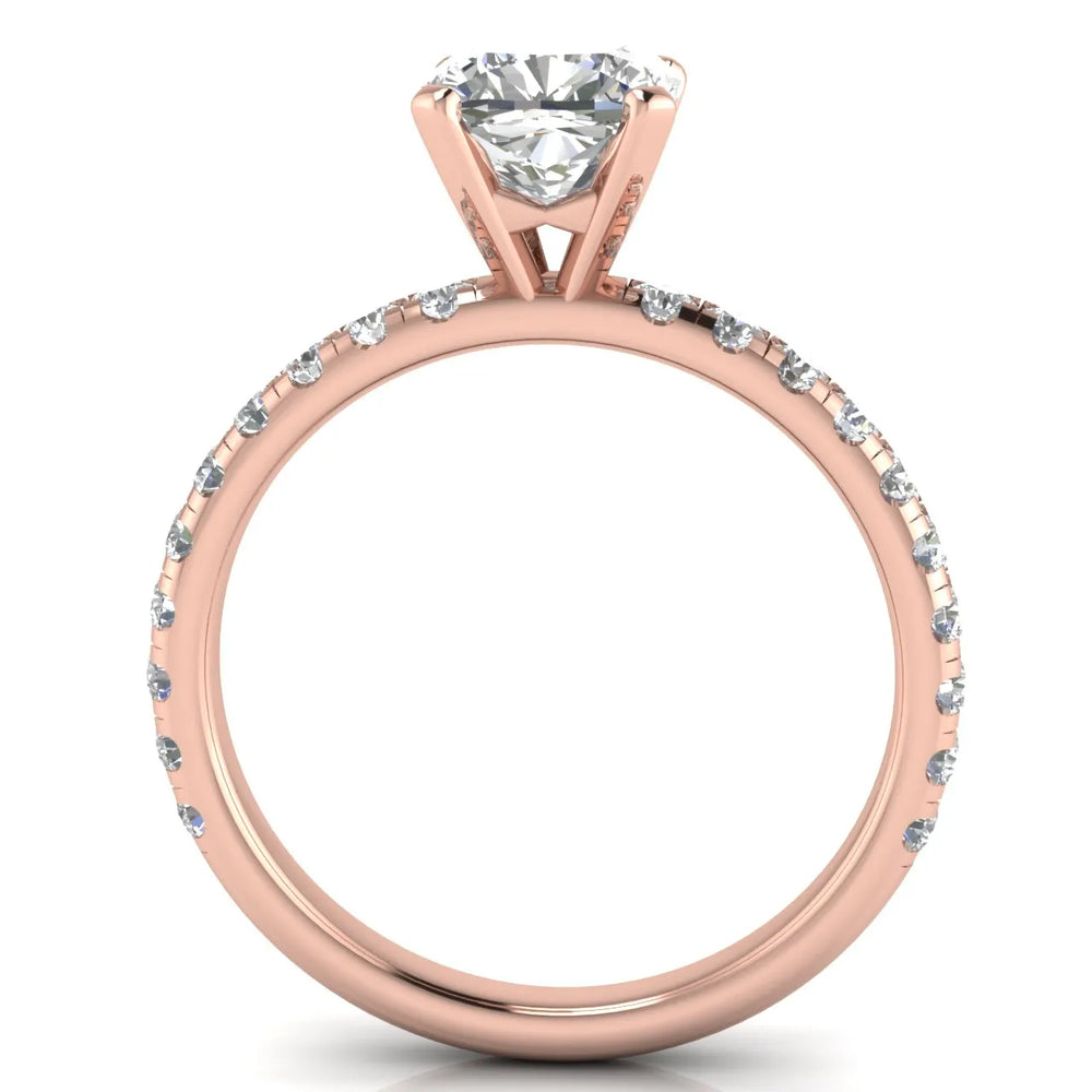 Classic Pavé Accent Engagement Ring