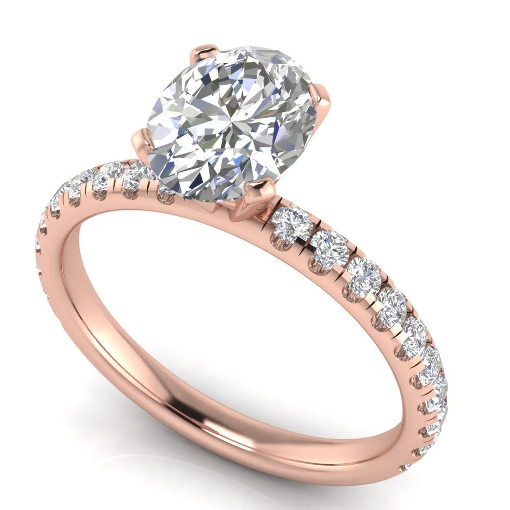 Classic Pavé Accent Engagement Ring