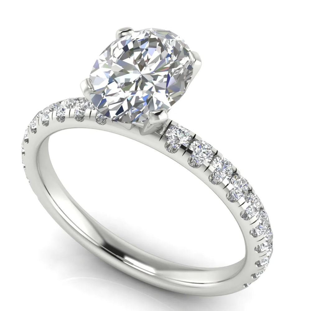 Classic Pavé Accent Engagement Ring