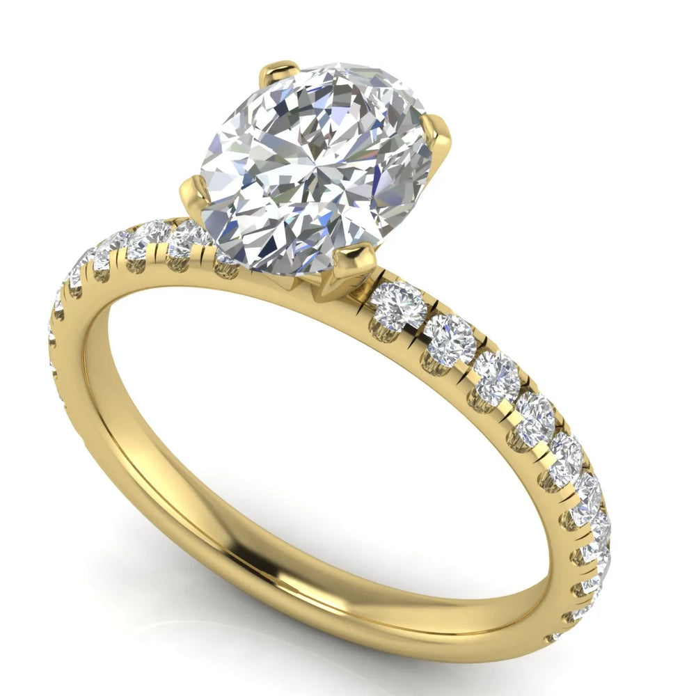 Classic Pavé Accent Engagement Ring