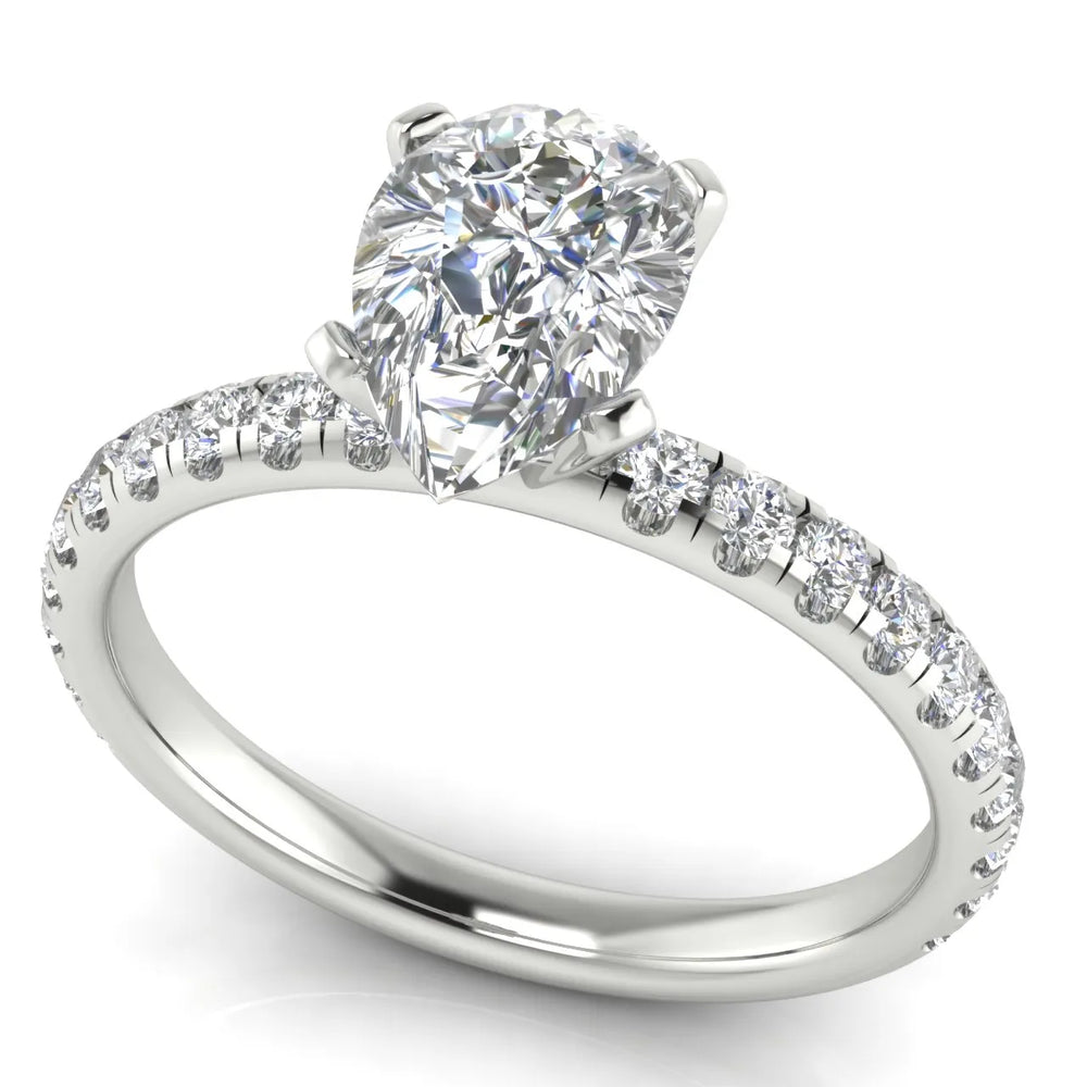 Classic Pavé Accent Engagement Ring