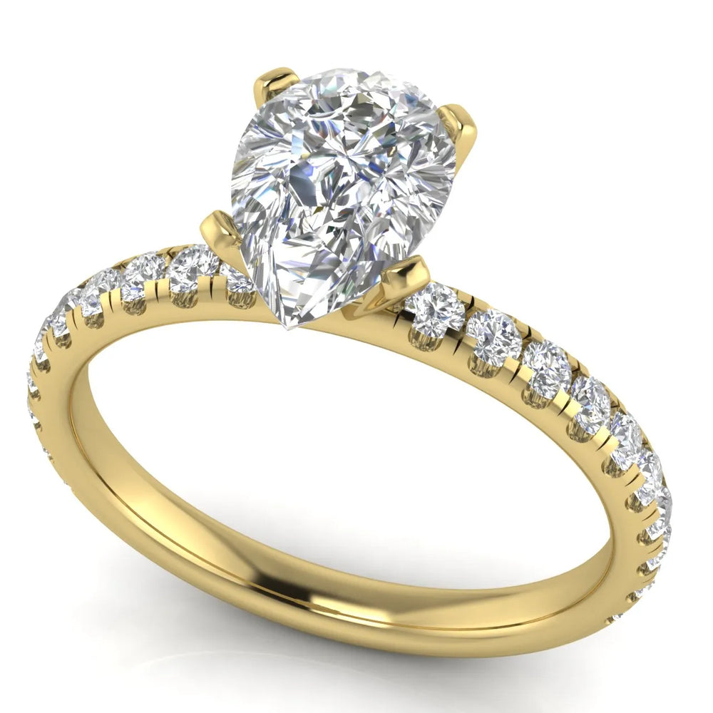 Classic Pavé Accent Engagement Ring