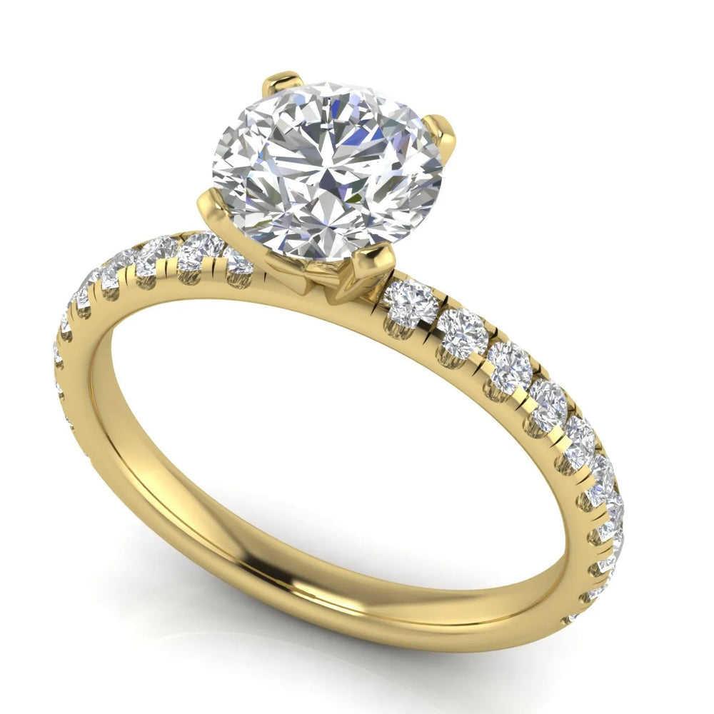Classic Pavé Accent Engagement Ring