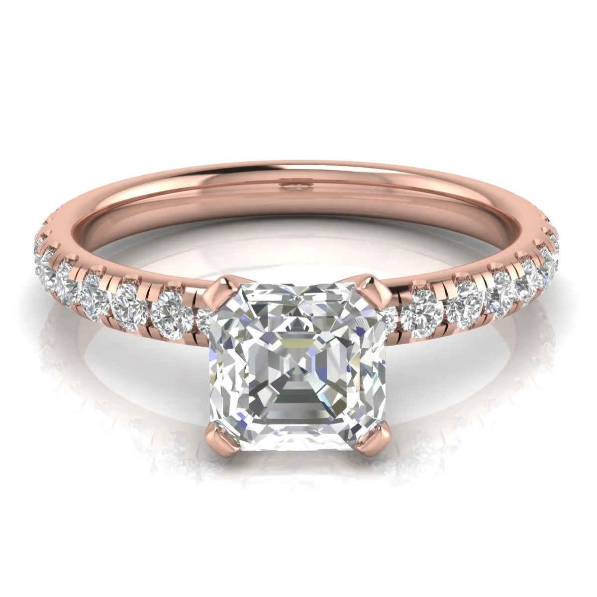 Classic Pavé Accent Engagement Ring