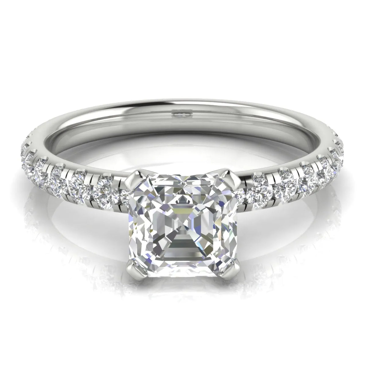 Classic Pavé Accent Engagement Ring