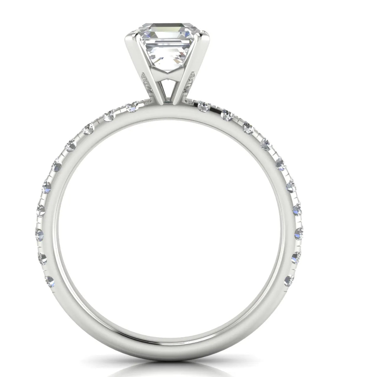 Classic Pavé Accent Engagement Ring