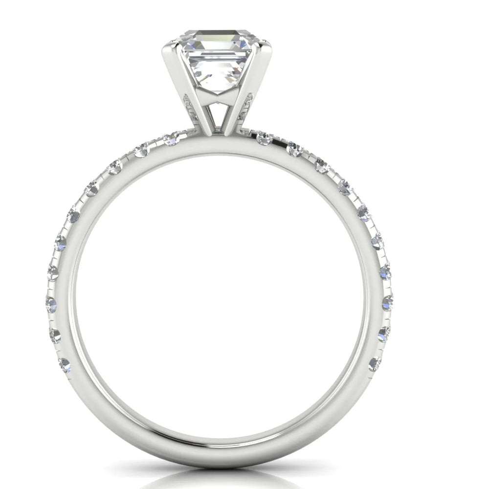 Classic Pavé Accent Engagement Ring
