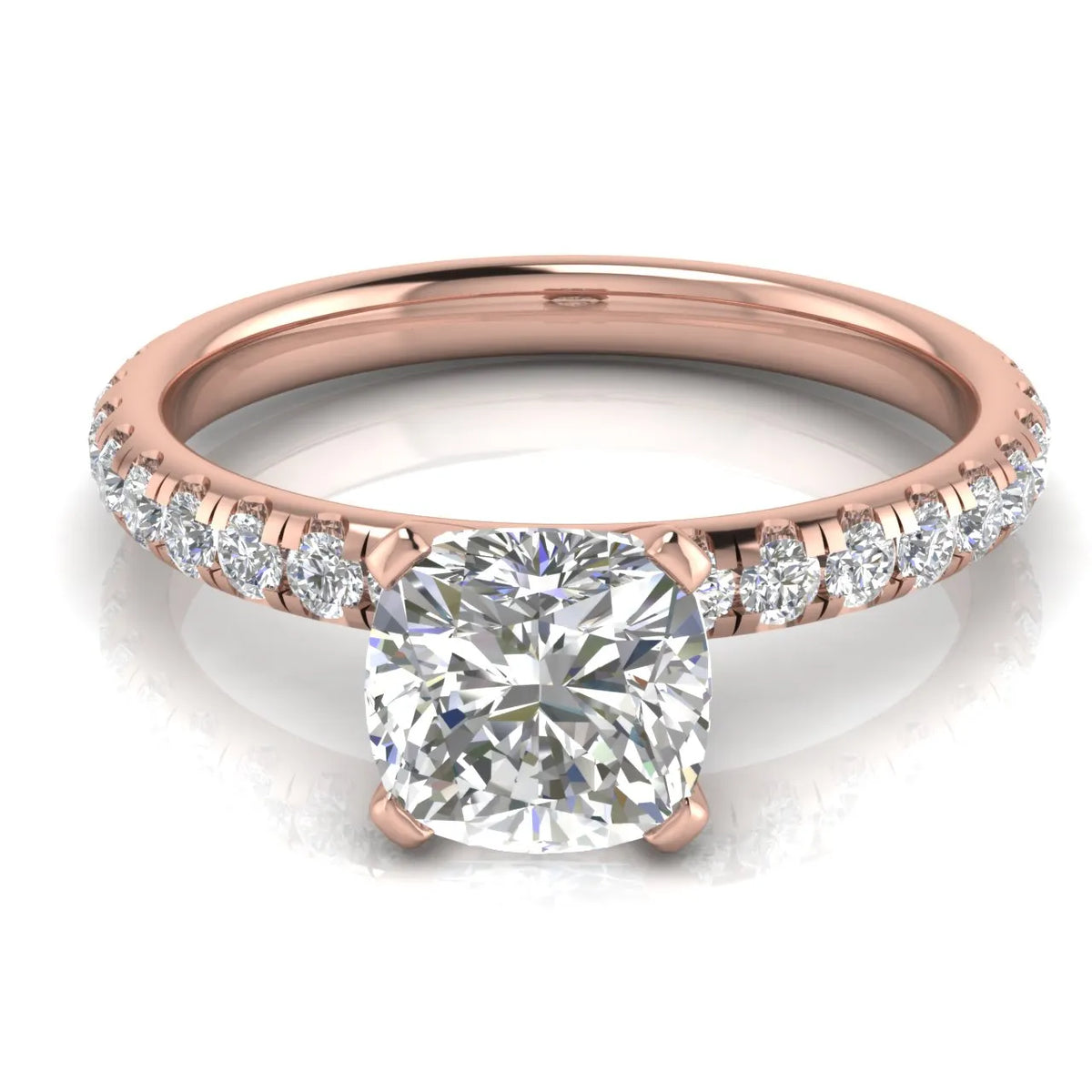 Classic Pavé Accent Engagement Ring