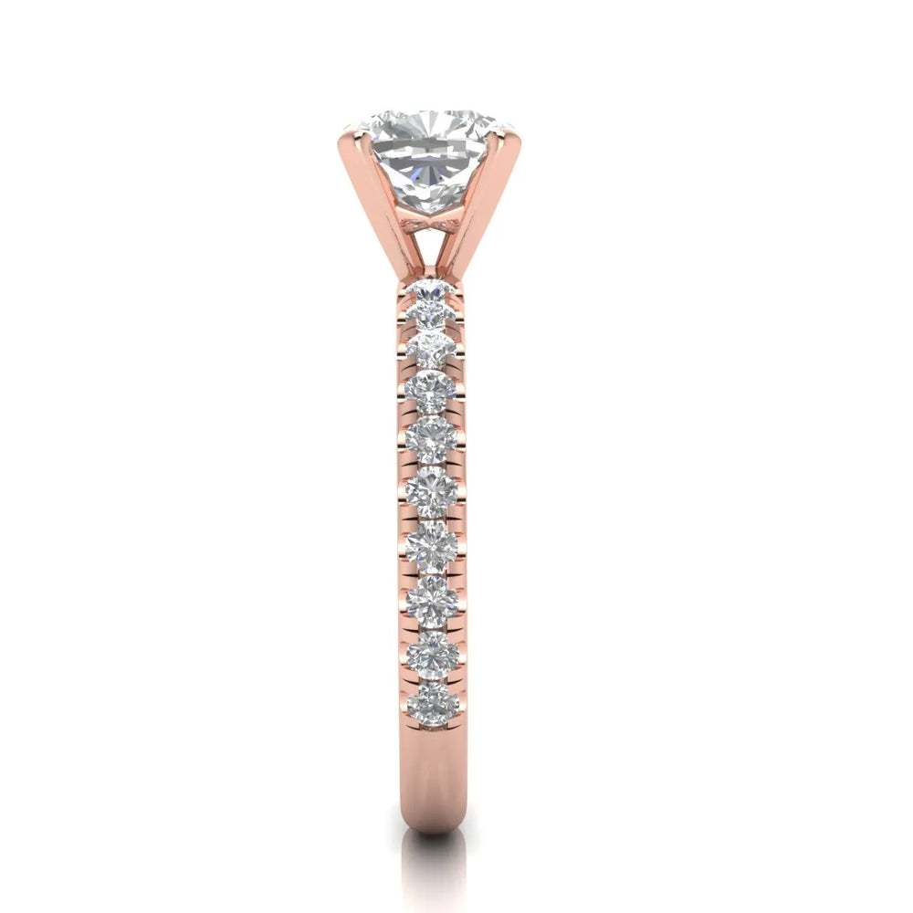 Classic Pavé Accent Engagement Ring