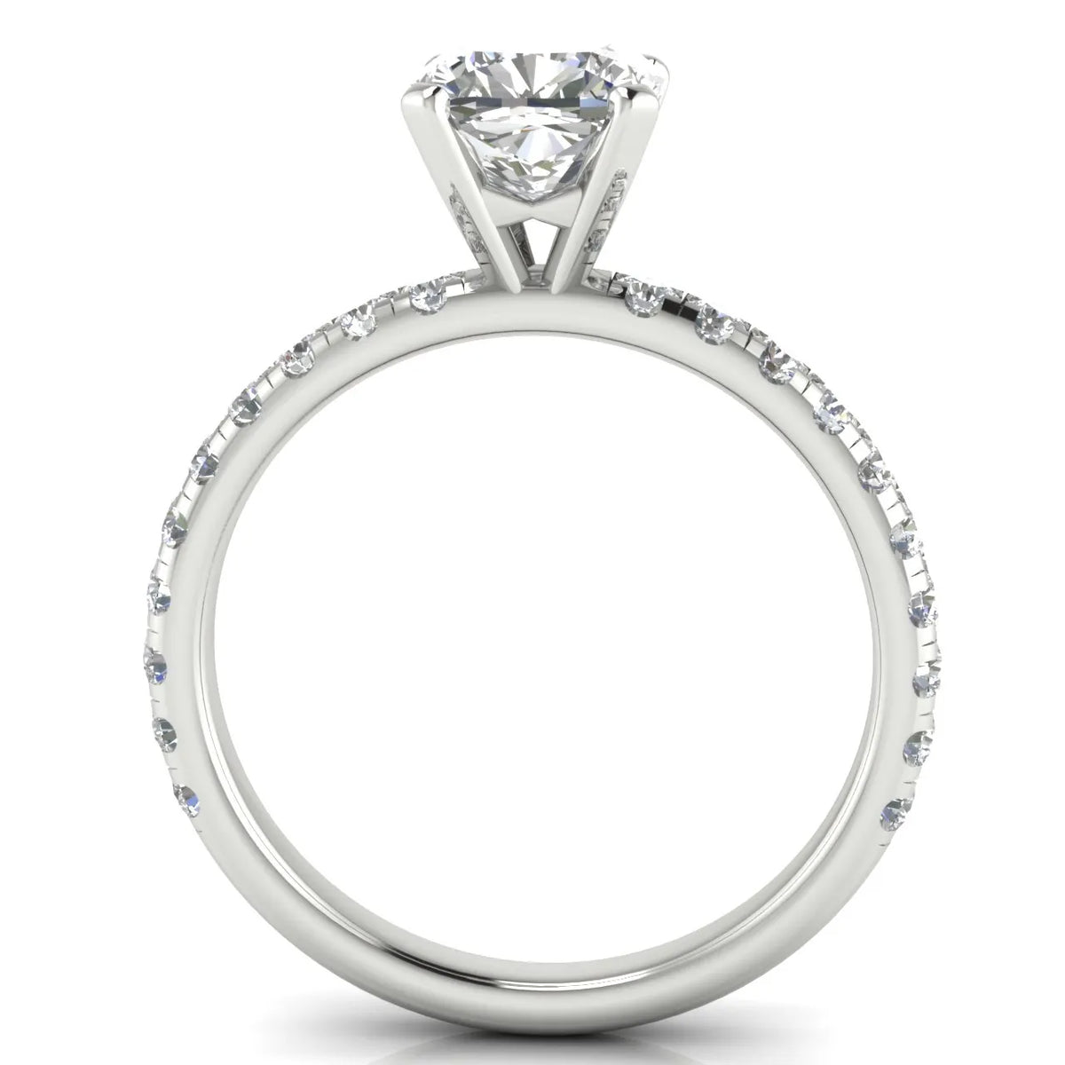 Classic Pavé Accent Engagement Ring