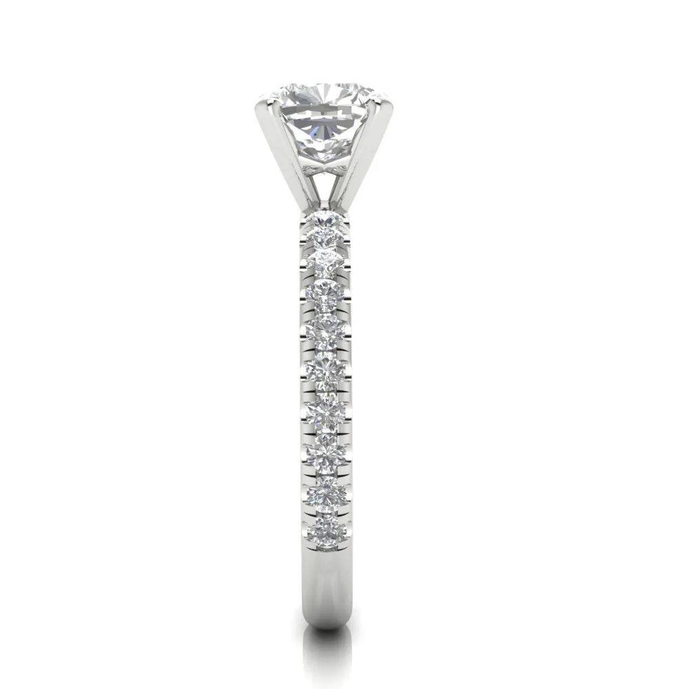Classic Pavé Accent Engagement Ring