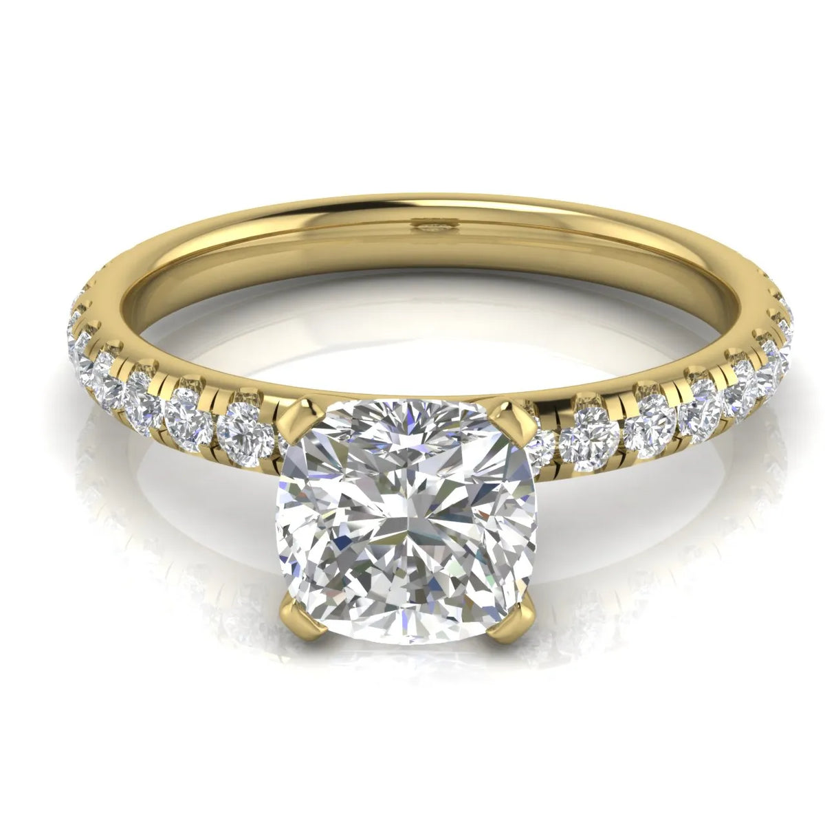 Classic Pavé Accent Engagement Ring