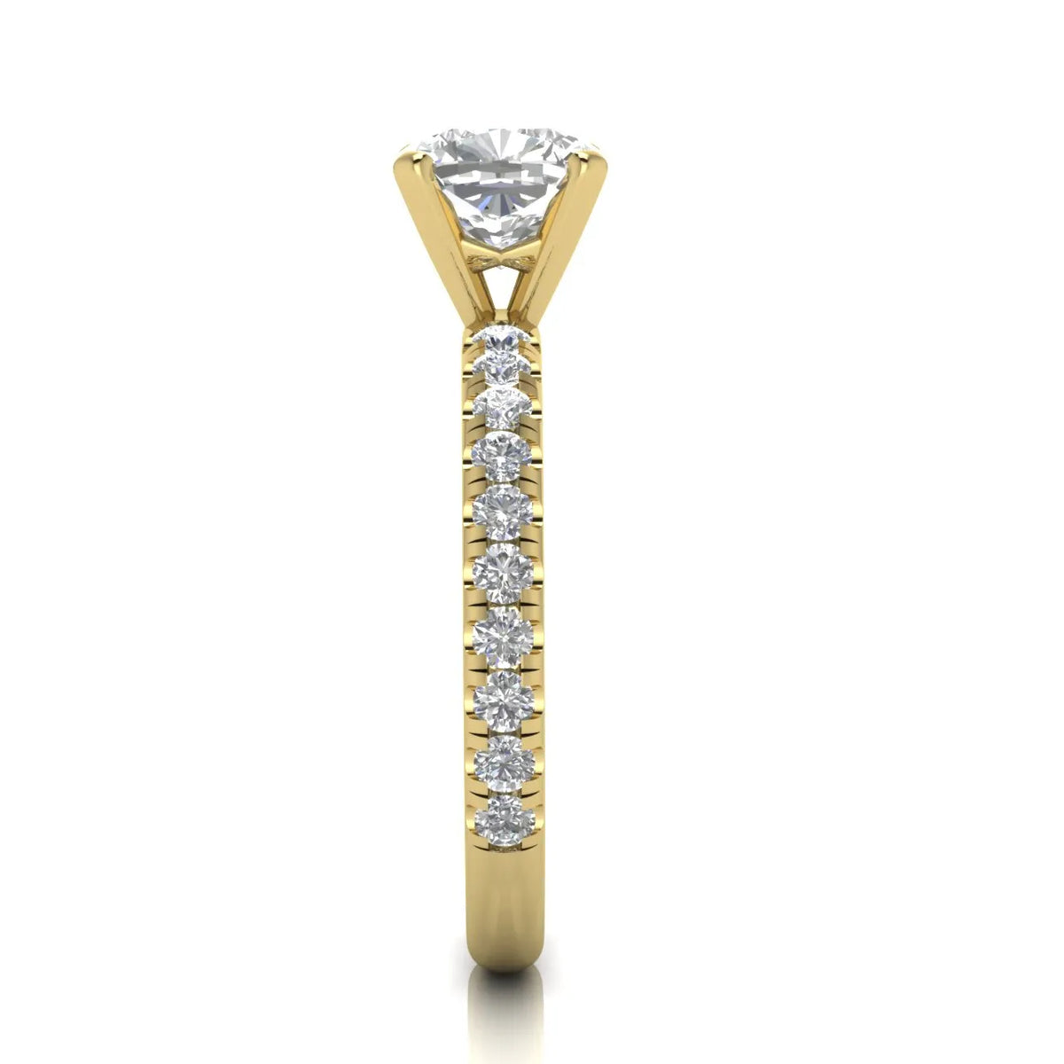Classic Pavé Accent Engagement Ring