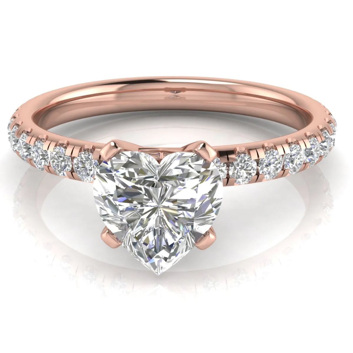 Classic Pavé Accent Engagement Ring