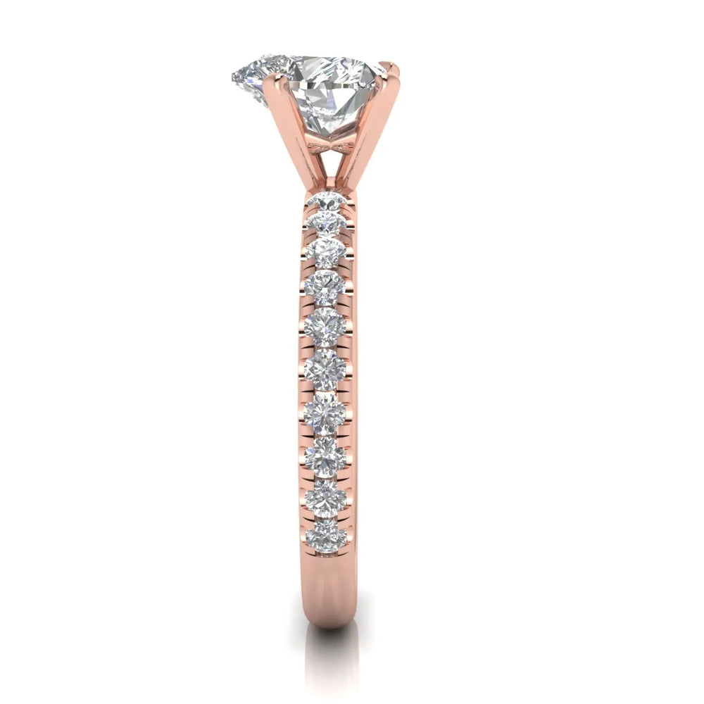 Classic Pavé Accent Engagement Ring