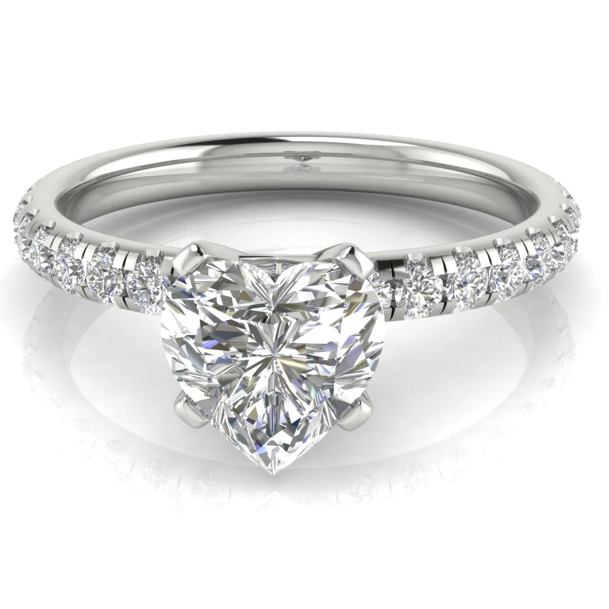 Classic Pavé Accent Engagement Ring