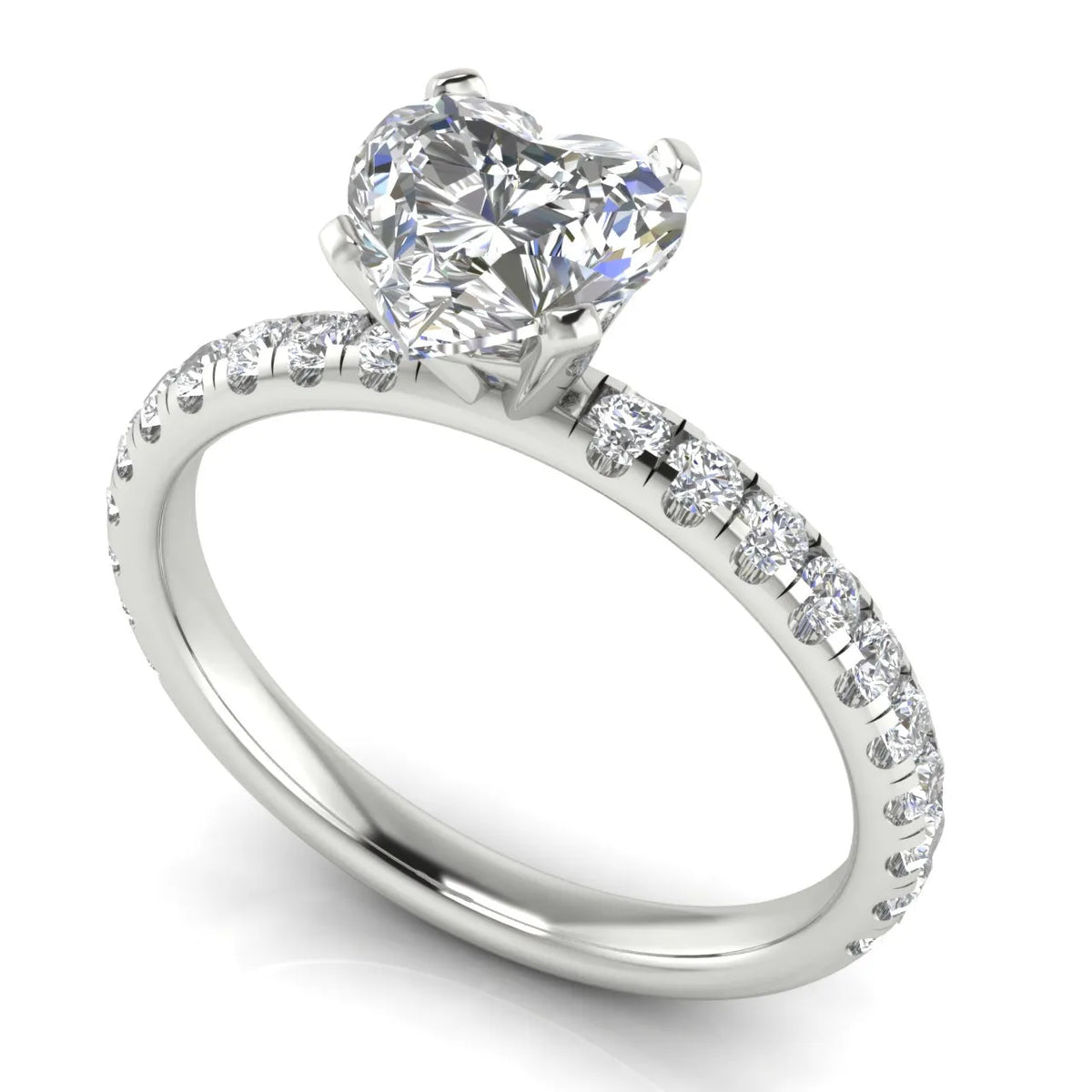 Classic Pavé Accent Engagement Ring