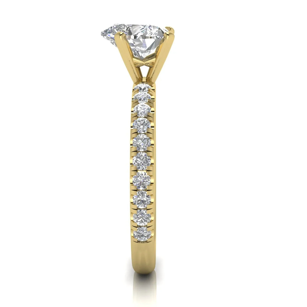 Classic Pavé Accent Engagement Ring