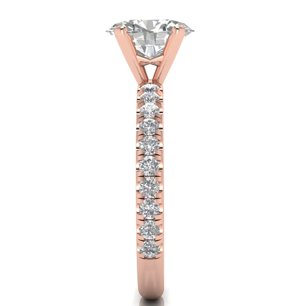Classic Pavé Accent Engagement Ring