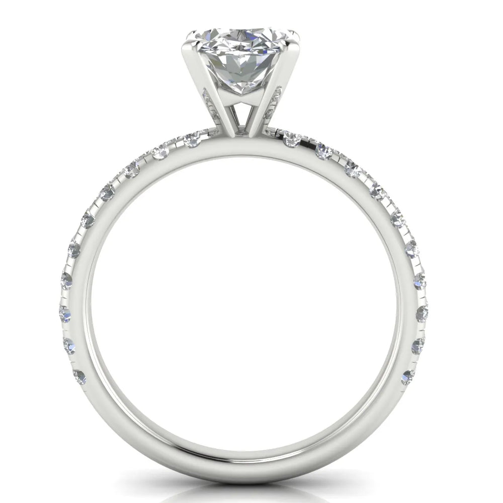 Classic Pavé Accent Engagement Ring