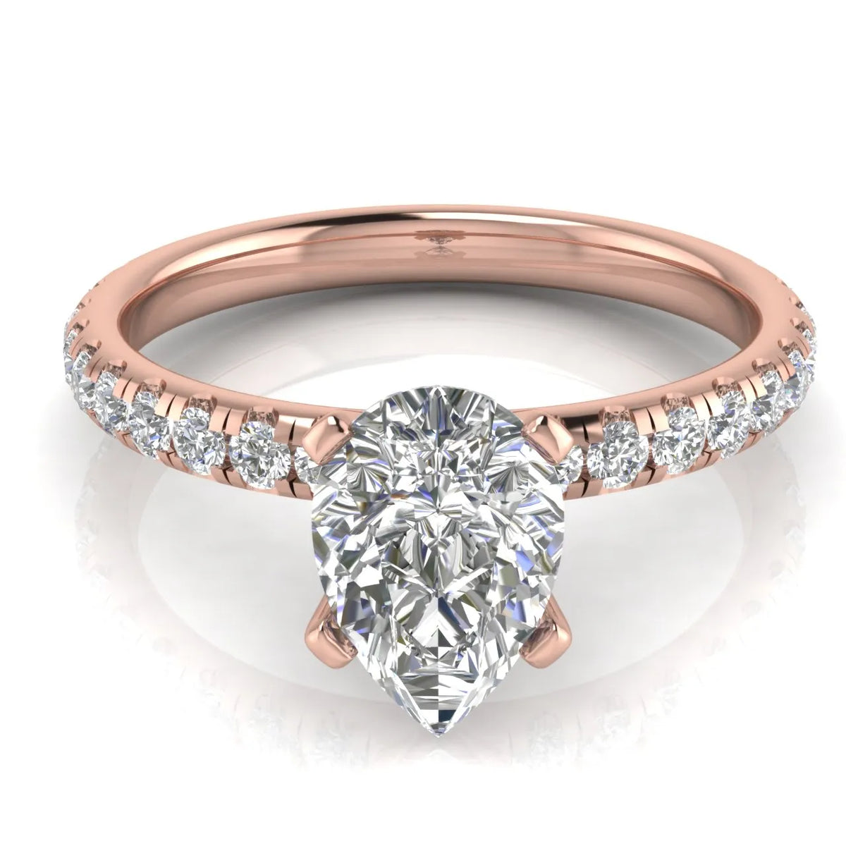 Classic Pavé Accent Engagement Ring