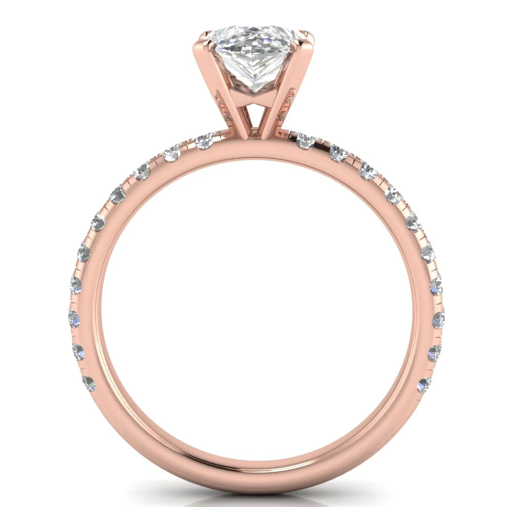 Classic Pavé Accent Engagement Ring