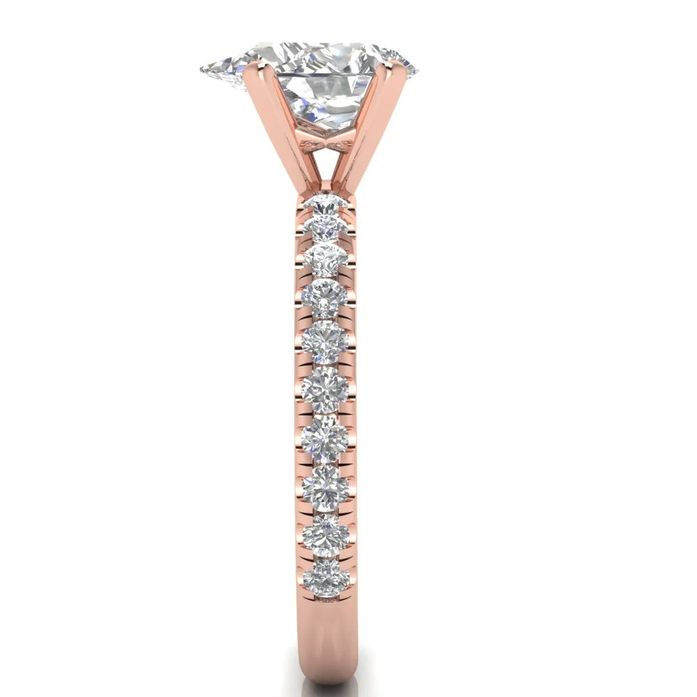 Classic Pavé Accent Engagement Ring