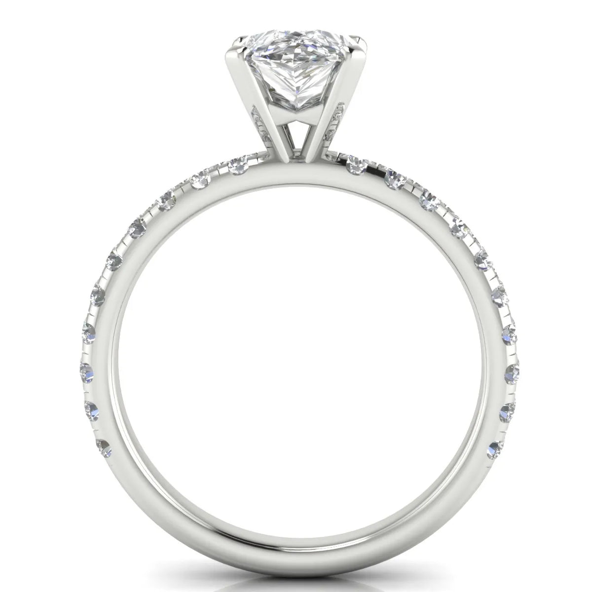 Classic Pavé Accent Engagement Ring