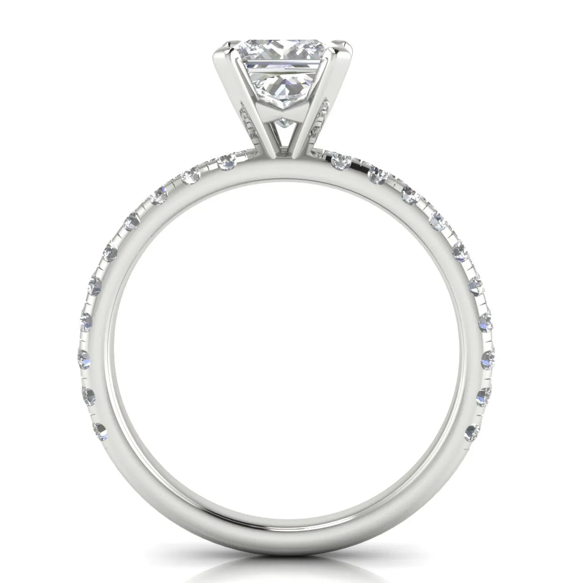 Classic Pavé Accent Engagement Ring