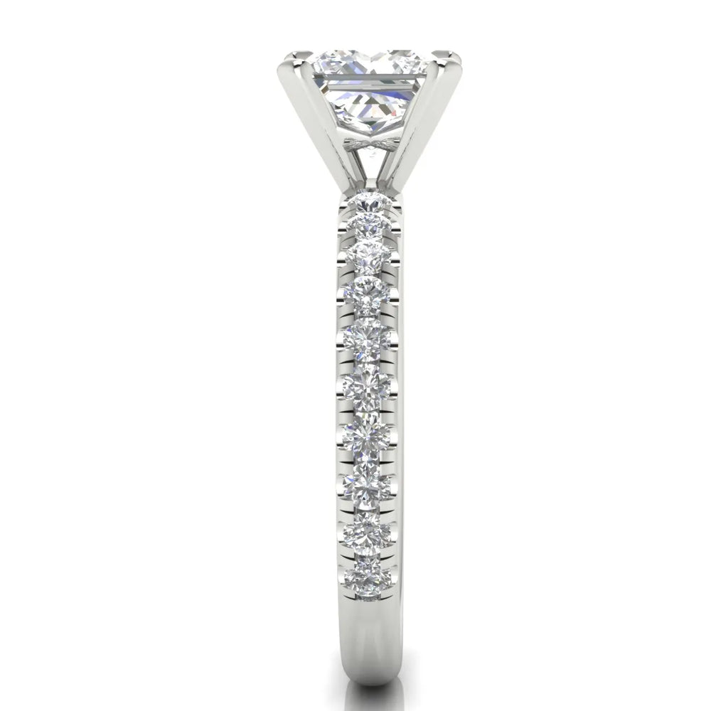 Classic Pavé Accent Engagement Ring