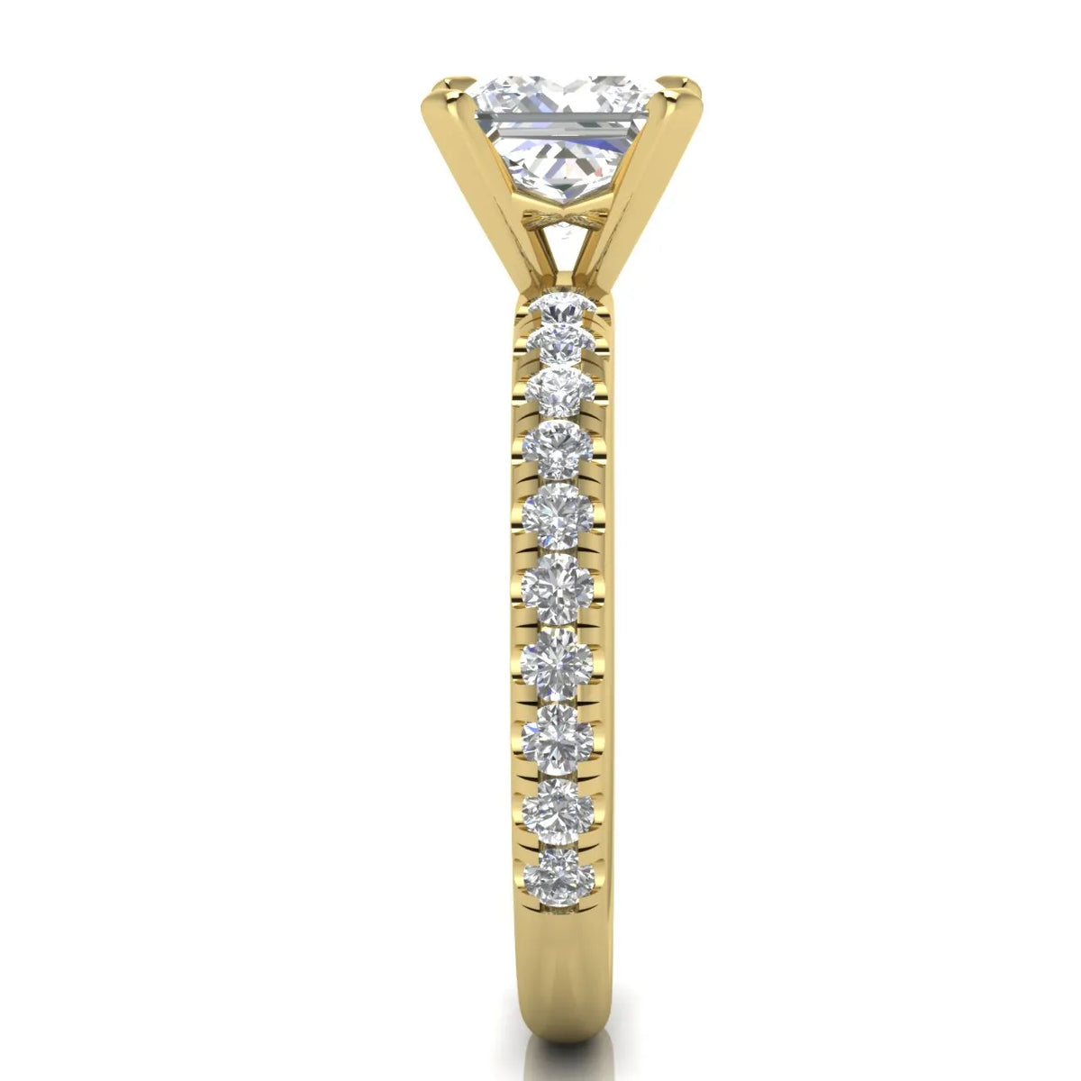 Classic Pavé Accent Engagement Ring